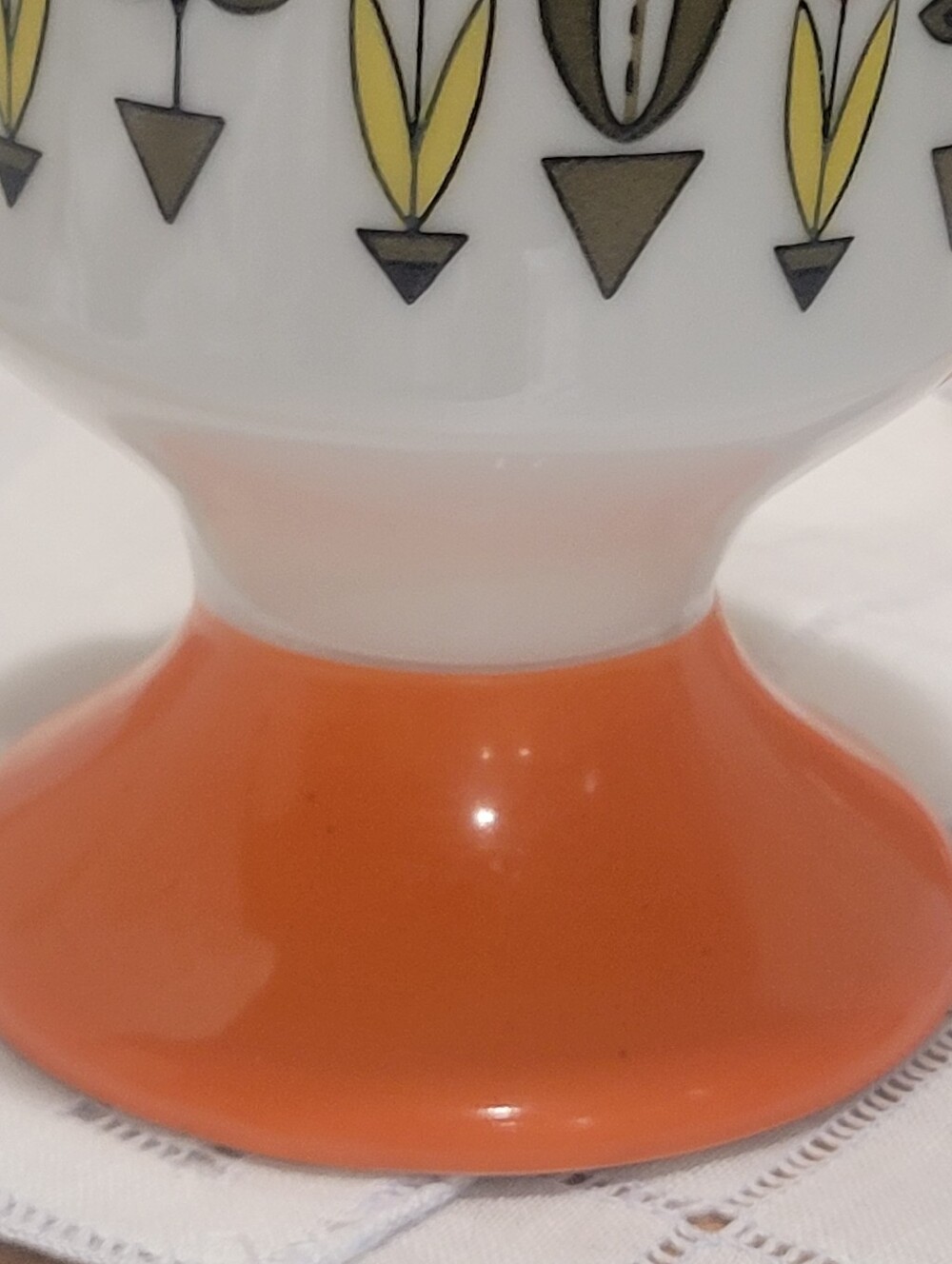 MCM Vibrant Retro Pedestal Footed  Coffee Mugs Set Of 4 Read - Picture 3 of 16